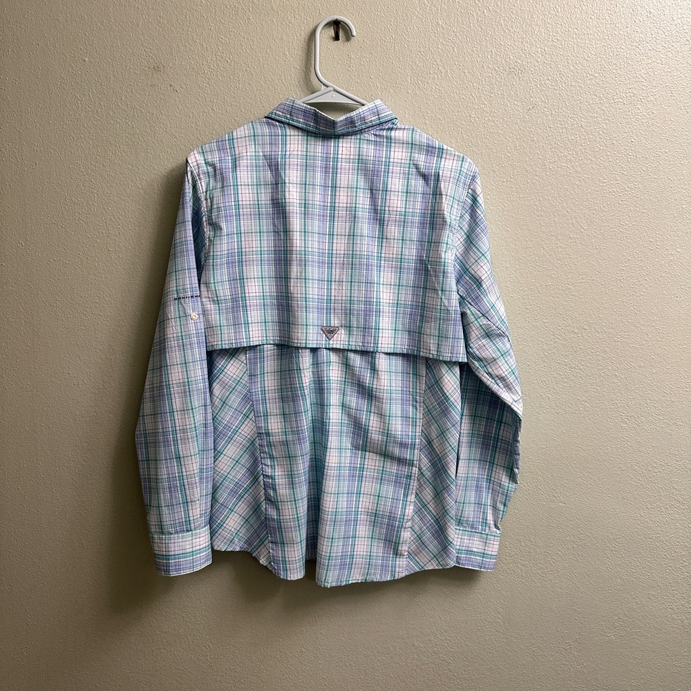 Columbia Women’s PFG Button Down Shirt Size Large Plaid - Picture 11 of 11